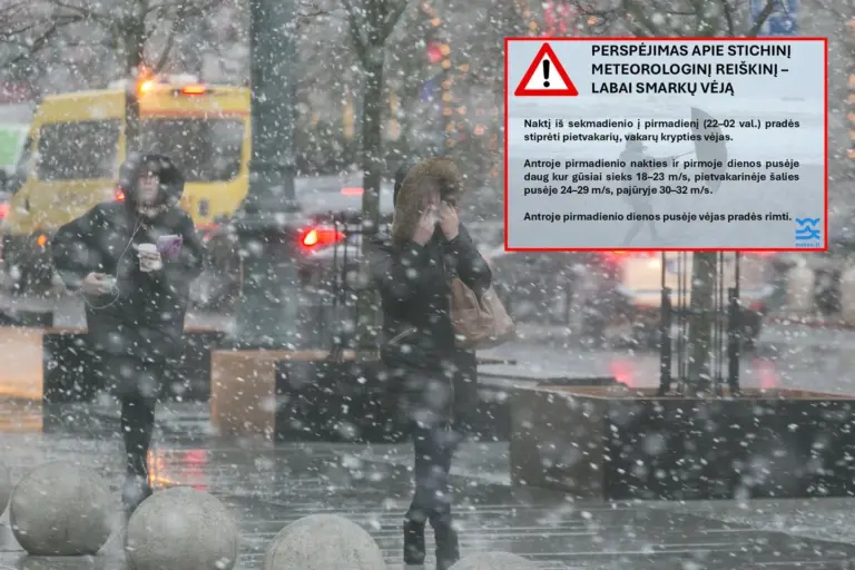 Gyventojams – perspėjimas dėl artėjančio stichinio reiškinio: nurodė, ko tikėtis