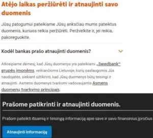 Bankai įspėja klientus: to nepadarę, pinigais naudotis negalėsite