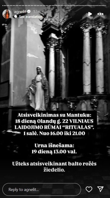 Agnės Litvinienės įrašas (nuotr. stop kadras)