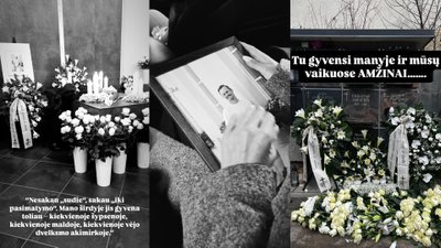 Agnė Litvinienė gedi mirusio vyro Manto Litvino
