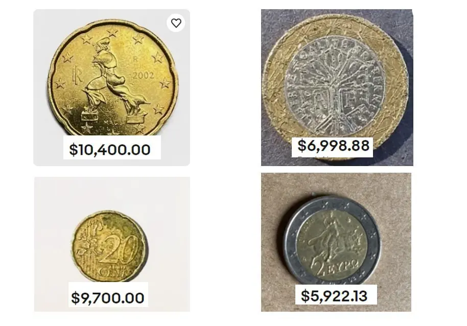 Vertingos monetos („eBay“ nuotr, koliažas) Vertingos monetos („eBay“ nuotr, koliažas)