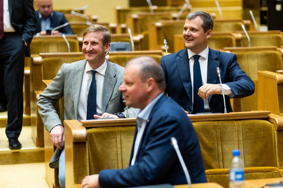 Linas Jonauskas, Gintautas Paluckas, Saulius Skvernelis BNS Foto