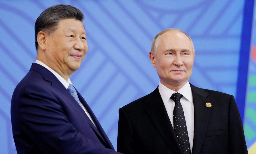 Vladimiras Putinas ir Xi Jinpingas (nuotr. SCANPIX)