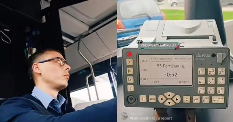 Kauniečiai nufilmavo, ką darbo metu veikia autobuso vairuotojas: „Baisu pagalvoti“