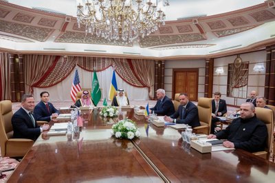 Ukrainos ir JAV delegacijų derybos Saudo Arabijoje
