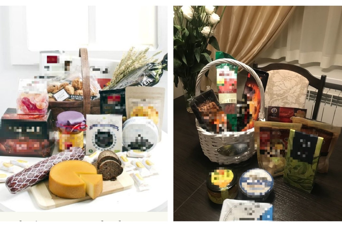  Dovanų krepšelis moterį taip pat nuvylė. Nuotraukoje dešimėje, ką tikėjosi gauti ir kairėje - ką gavo.<br /> Interflora.lt ir skaitytojos nuotr. ” class=”lazyload”></a></p>
<p>Visiškai nesutinku, jog dovanų rinkinys atitinka aprašymą. Suprantama, jog gali koks vienas kitas žiedelis įvairuoti, bet ne visa puokštė. Atitinka tik vienas raudonos rožės žiedas. Visi kiti žiedai ir šakelės – visiškai nepanaudoti. Visas akcentas eglės/kadagio šakos. Blogiausia, jog mama yra alergiška jiems.</p>
<p>Tai pasirodė tikrai įžeidžiančiai – dukra, žinanti, jog mamai nepatinka ir kad ji alergiška tos rūšies augalams, vis tik jų padovanojo. Liko mama nesupratusi, ar aš tai padariau specialiai.</p>
<p>Kaip gali jie parinkti patys visiškai kitus žiedus nepasikonsultavę su užsakovu? Turėjo paskambinti man ir bendru sutarimu išspręsti problemą, jei žiedų neturėjo tokių, kokie nuotraukoje. </p>
<p>Turėjo būti tuomet nurodyta žinutėje, kad „puokštė gaminta pagal floristo nuožiūrą“. Tada klientas žino, jog turi pasikliauti floristo skoniu. Tarp kitko, net puokštės dydis neatitinka užsakytos. Mes užsakėme vidutinį dydi, o gavome tokią, kokia jų puslapyje nurodyta mažiausio dydžio puokštė!</p>
<p>Nesu šiais laikais mačiusi, jog puokštės pristatomos visiškai neįpakuotos. Nors paveikslėlyje pavaizduotas kelių sluoksnių ir spalvų popierius, kuris dera prie puokštės. Juk buvo šalta, žiemos vidurys, o puokštė perrišta tik raišteliu (primenančiu batraištį).</p>
<p><a href=