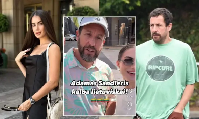 Netikėta – Holivudo žvaigždė Adamas Sandleris prabilo lietuviškai: išmokė JAV gyvenanti Nerija