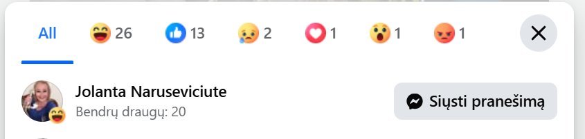 Jolantos reakcija (nuotr. stop kadras) Jolantos reakcija (nuotr. stop kadras)