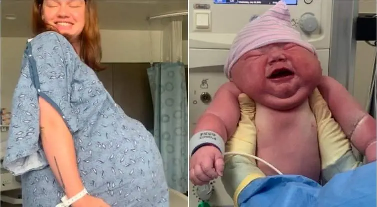 „Aš žinau, ką reiškia didelis kūdikis“: moteris pagimdė beveik 6 kg sūnų ir pribloškė internetą