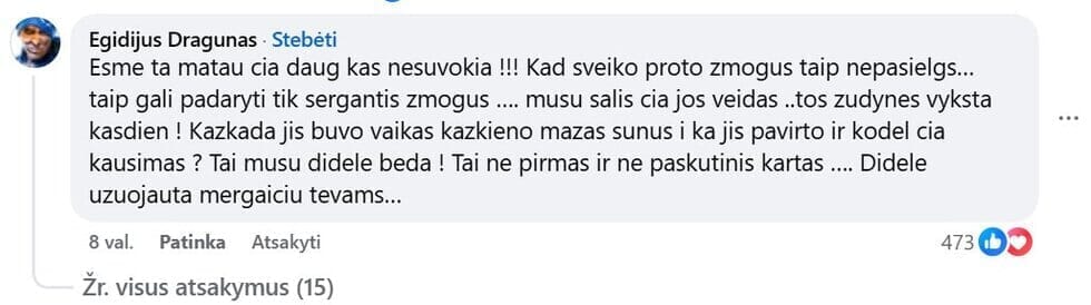 Egidijaus Dragūno komentaras Egidijaus Dragūno komentaras