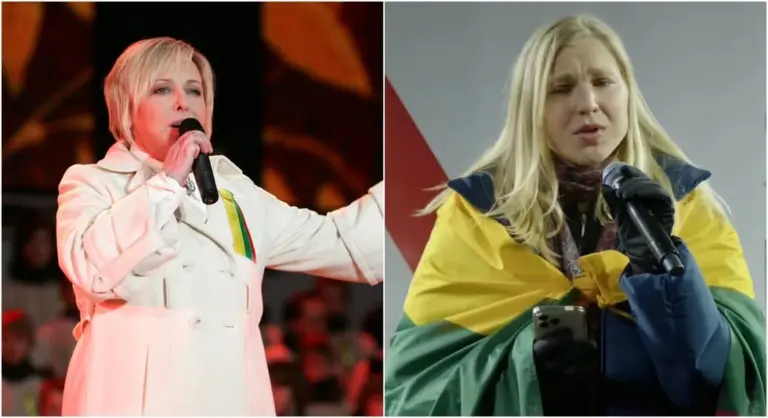 Rūtai Meilutytei proteste atlikus dainą „Laisvė“ – dainos autorės pyktis: žodžių į vatą nevyniojo