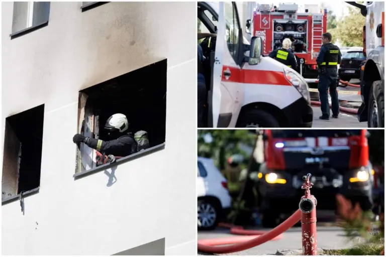Rimtas gaisras Vilniaus daugiabutyje: du žmonės 7 aukšto balkone šaukėsi pagalbos