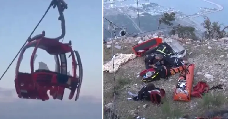 Antaliją sukrėtė tragiška avarija: sudužo keltuvo kabina ir išlūžo dugnas, žmonės iškrito
