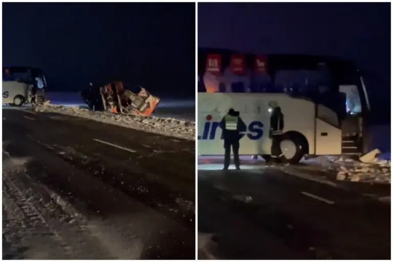 Baisi avarija Pakruojo r.: susidūrė autobusas, sniego valymo automobilis ir visureigis – yra sužeistų