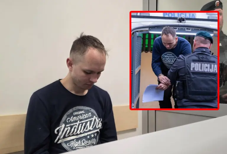 Išskirtiniai kadrai: pamatykite, kaip teisme elgiasi Benas Mikutavičius