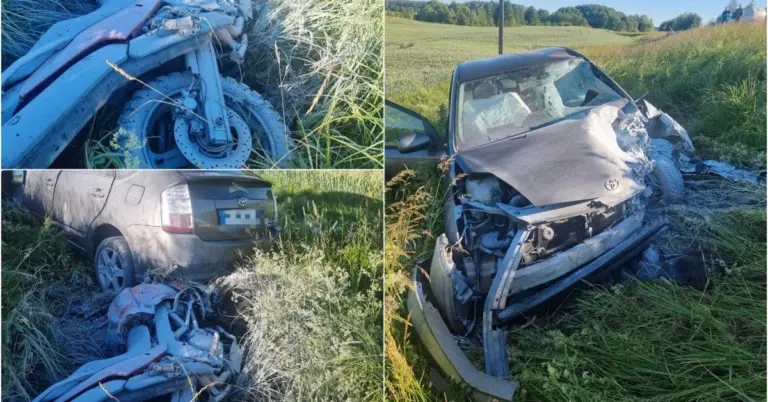 Kraupi kaktomuša: Jaunas „Toyota Prius“ vairuotojas priešpriešinėje juostoje pražudė motociklininką