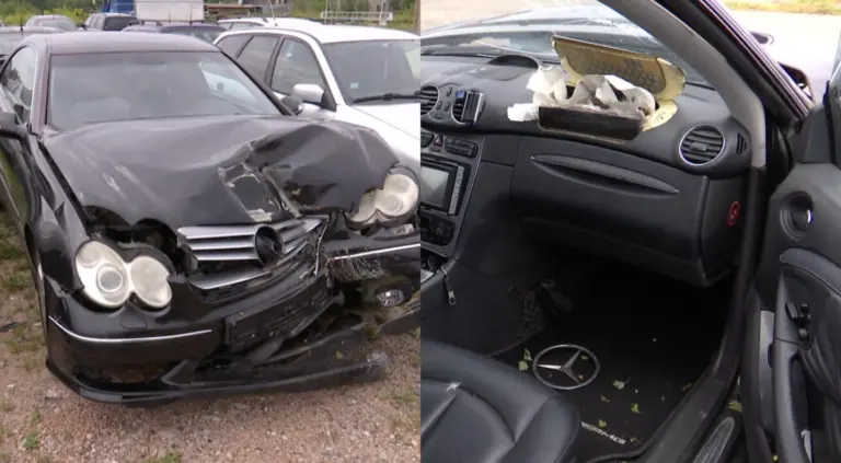 Mįslė Šalčininkuose: kai pareigūno automobilis nuvertė stulpą, net keli žmonės prisipažino vairavę