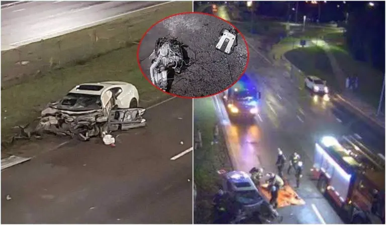 Kraupi avarija Vilniuje – automobilis rėžėsi į sieną ir užsidegė, viduje buvo du žmonės