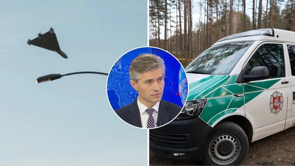 Kęstutis Budrys įspėjo apie į Lietuvą nukrentančius dronus: „Incidentų daugės“ (tv3.lt koliažas)