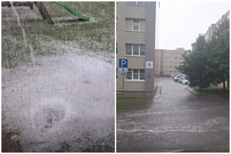 Per Lietuvą slenka audros debesys: gatvės virto upėmis, iškrito kruša