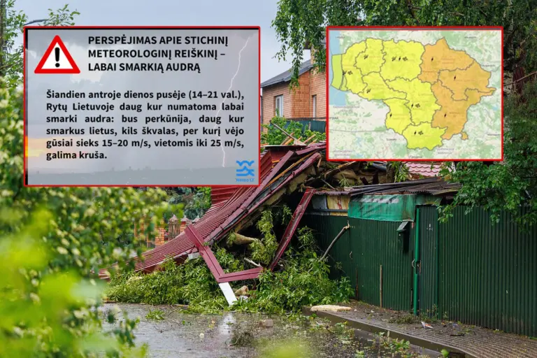 Artinasi siaubingas škvalas: 3 apskritims – stichinis pavojaus lygis