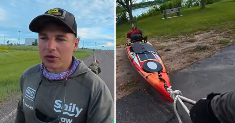 Valujavičius, keldamas baidarę per Misūrį, atkirto Narauskui: „Jeigu darai, tai darai tvarkingai“