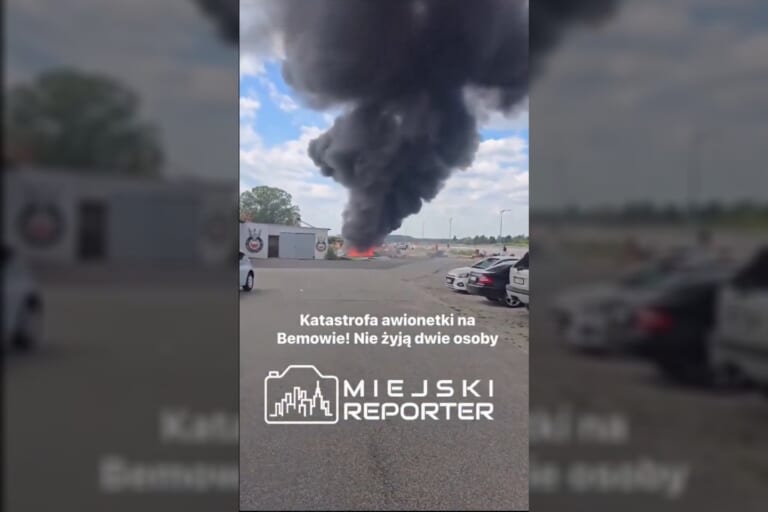 Tragedija Varšuvoje: mažas lėktuvas sudužo ir sudegė – žuvo du žmonės