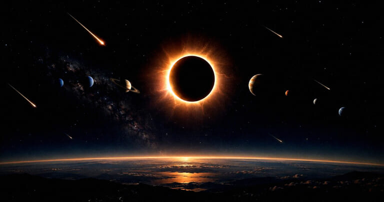 Šiandien vakare neįtikėtinas dangaus šou: Saulės užtemimas, Perseidų lietus ir šešių planetų paradas vienu metu
