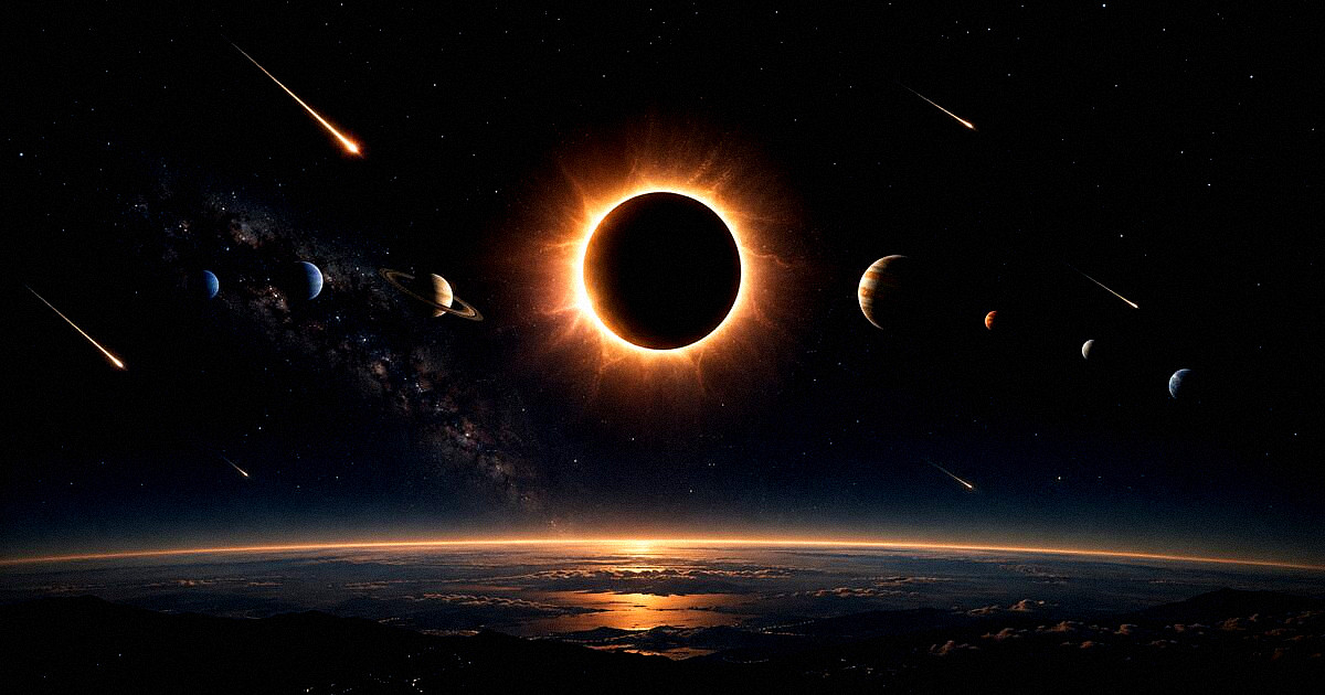 Šiandien vakare neįtikėtinas dangaus šou: Saulės užtemimas, Perseidų lietus ir šešių planetų paradas vienu metu