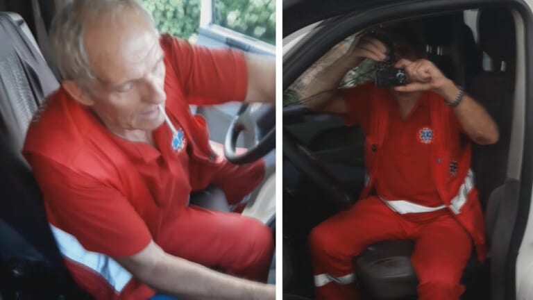 Jonavoje užfiksuotas šokiruojantis greitosios pagalbos vairuotojo elgesys – internautai negali patikėti savo akimis (VIDEO)