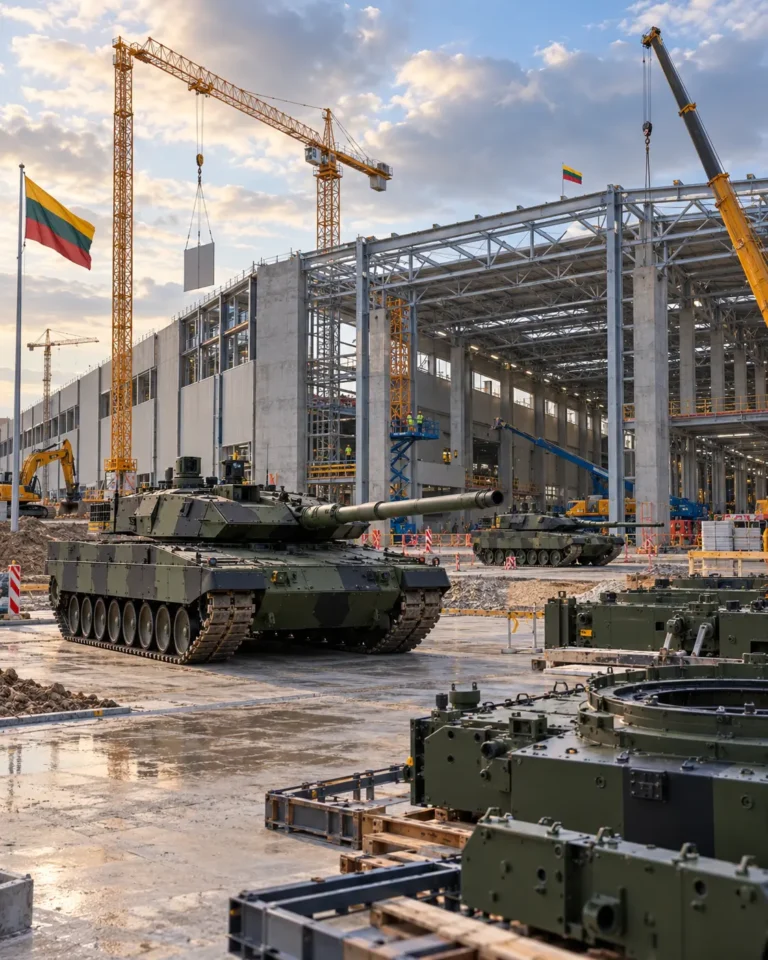 Lietuvoje pradėta „Leopard 2A8“ tankų gamyklos statyba: čia juos surinks ir remontuos
