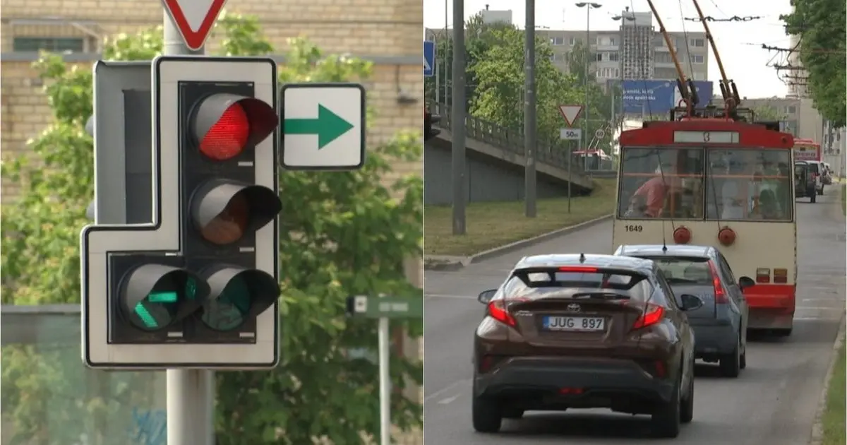 Vairuotojams svarbi naujovė: nuo lapkričio žalias šviesoforo signalas mirksės kitaip