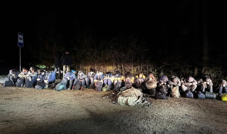 Į Lietuvą brovėsi 35 migrantai: jų gaudynėms pakilo sraigtasparnis, paleisti tarnybiniai šunys