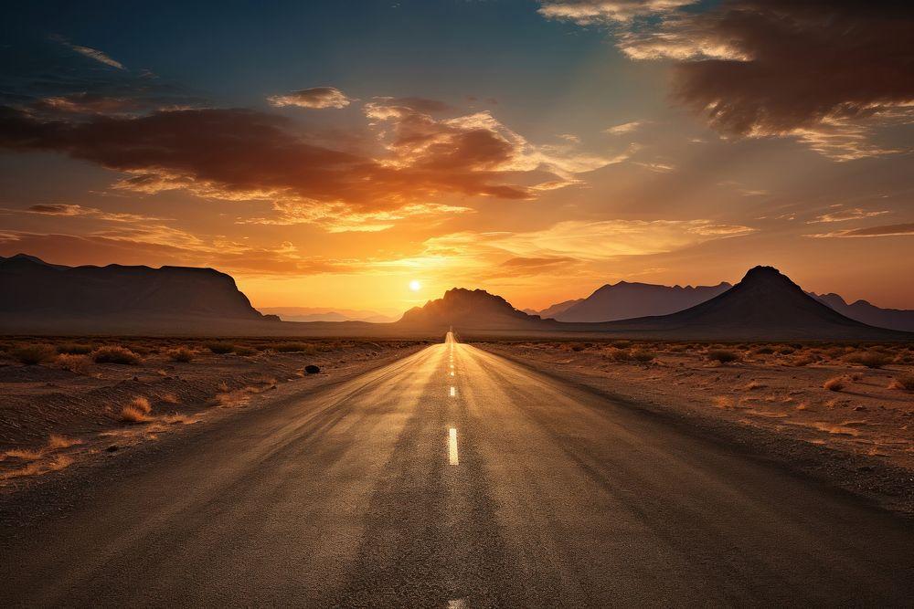 Road desert landscape sunlight outdoors | Premium Photo  - rawpixel